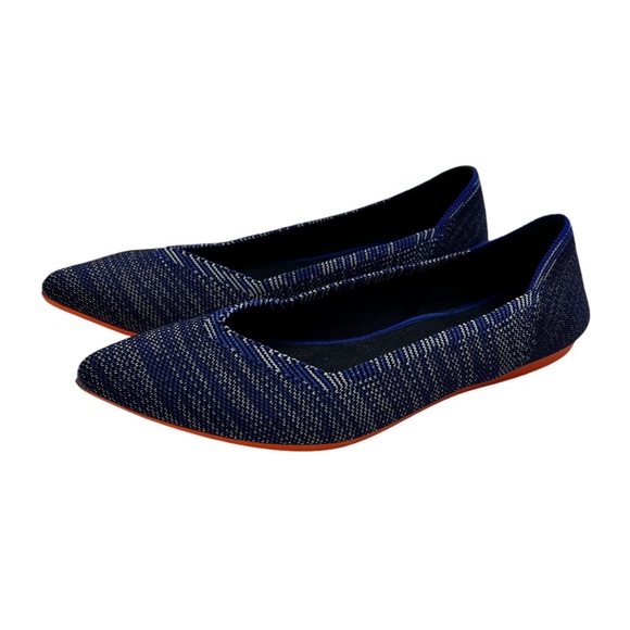 Rothy’s Point Blue Wash with Orange Sole - Picture 1 of 11